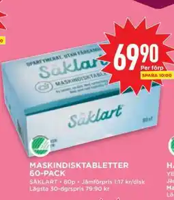 Willys MASKINDISKTABLETTER 60-PACK erbjuda