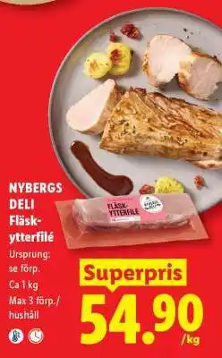 Lidl Nybergs Deli fläskytterfilé erbjuda