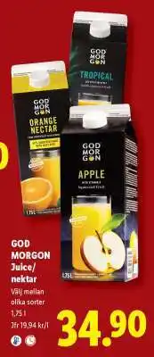 Lidl God Morgon Juice/Nektar erbjuda