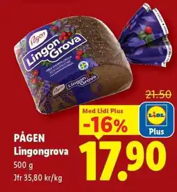 Lidl PÅGEN Lingongrova erbjuda