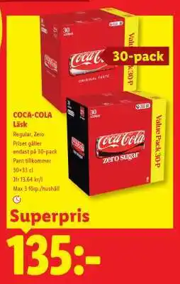 Lidl Coca-Cola läsk erbjuda