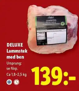 Lidl Deluxe Lammstek med ben erbjuda