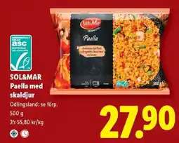 Lidl Sol&Mar Paella med skaldjur erbjuda