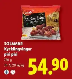 Lidl SOL&MAR Kycklingvingar piri piri erbjuda