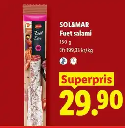 Lidl SOL&MAR Fuet salami erbjuda
