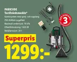 Lidl PARKSIDE Textilvårdsmaskin erbjuda