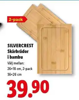 Lidl SILVERCREST Skärbrädor i bambu erbjuda