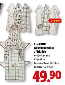 Lidl LIVARNO Kökshanddukar/förkläde erbjuda