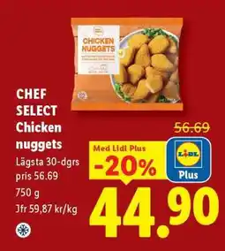 Lidl CHEF SELECT Chicken nuggets erbjuda