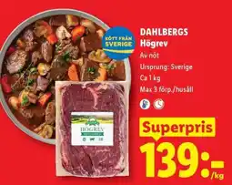 Lidl DAHLBERGS Högrev erbjuda