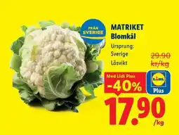 Lidl MATRIKET Blomkål erbjuda