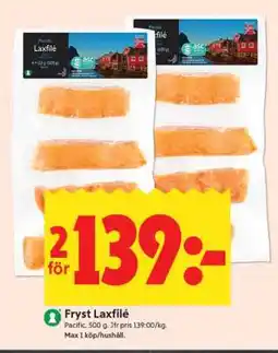 ICA Supermarket Fryst Laxfilé erbjuda