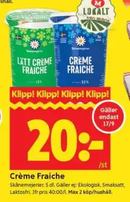 ICA Supermarket CRÈME FRAICHE erbjuda
