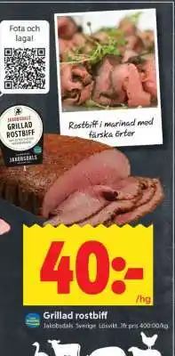 ICA Supermarket Grillad rostbiff erbjuda