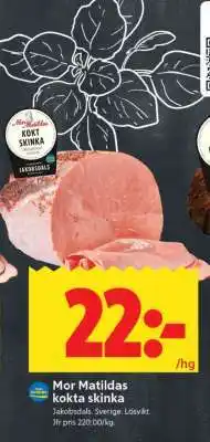 ICA Supermarket Mor Matildas kokta skinka erbjuda