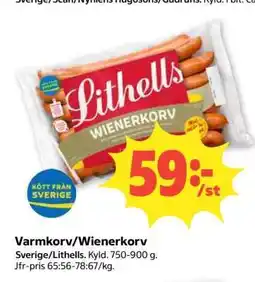 Coop Varmkorv, Wienerkorv erbjuda