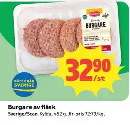 Coop Burgare av fläsk erbjuda