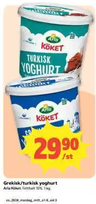 Coop GREKISK/TURKISK YOGHURT erbjuda