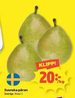 Coop Svenska päron erbjuda