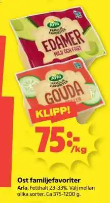 Coop Ost Familjefavoriter erbjuda