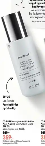 Oriflame Novage Multi-Active Anti-Ageing Day Cream Light SPF 30 erbjuda
