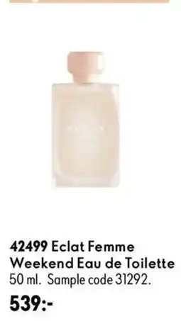 Oriflame Eclat Femme Weekend Eau de Toilette erbjuda