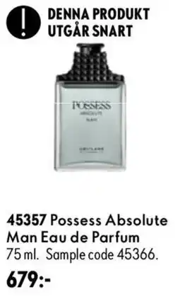 Oriflame Possess Absolute Man Eau de Parfum erbjuda