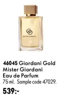 Oriflame Mister Giordani Giordani Gold erbjuda
