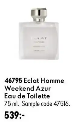 Oriflame Eclat Homme Weekend Azur erbjuda