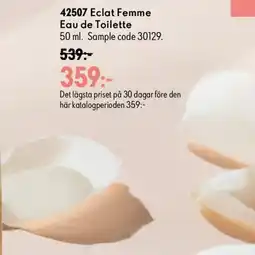 Oriflame Eclat Femme Eau de Toilette erbjuda