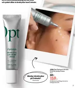 Oriflame Optimals Wrinkle Fill & Re-plump Cream erbjuda