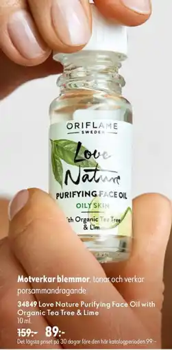Oriflame Oriflame Love Nature Purifying Face Oil erbjuda