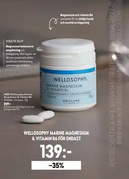 Oriflame WelloSOPHY Marine Magnesium & Vitamin B6 erbjuda