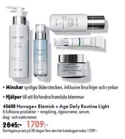 Oriflame Novage+ Blemish + Age Defy Routine Light erbjuda