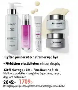 Oriflame Novage+ Lift + Firm Routine Rich erbjuda