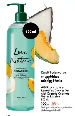 Oriflame Oriflame Love Nature Refreshing Shower Gel with Organic Coconut Water & Melon erbjuda