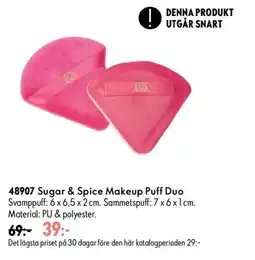 Oriflame Bosch Sugar & Spice Makeup Puff Duo erbjuda