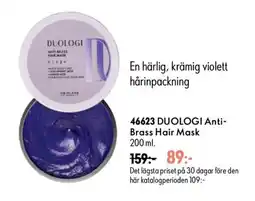 Oriflame Duologi anti-brass hair mask erbjuda