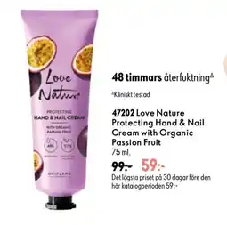 Oriflame Love Nature Protecting Hand & Nail Cream with Organic Passion Fruit erbjuda