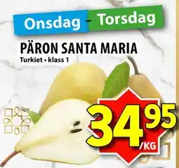 Matvärlden Tensta PÄRON SANTA MARIA erbjuda