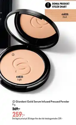 Oriflame Giordani Gold Serum Infused Pressed Powder erbjuda