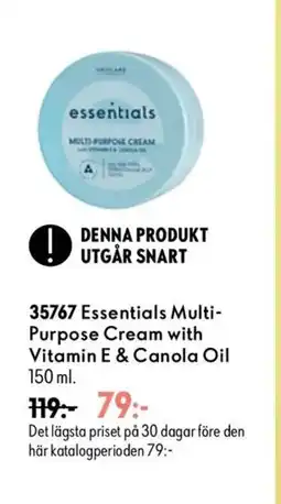 Oriflame Essentials Multi-Purpose Cream with Vitamin E & Canola Oil erbjuda