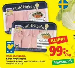 Stora Coop Färsk kycklingfilé, Medlemspris erbjuda