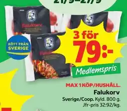 Stora Coop Falukorv, Medlemspris erbjuda