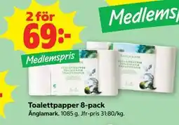 Stora Coop Toalettpapper 8-pack, Medlemspris erbjuda