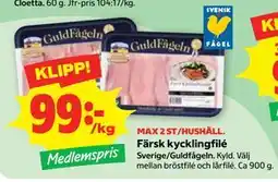 Stora Coop Färsk kycklingfilé, Medlemspris erbjuda