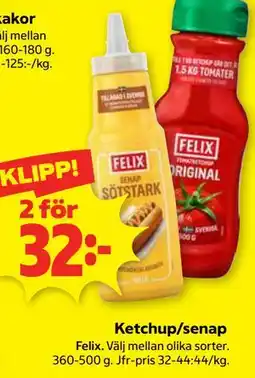 Stora Coop Ketchup/senap erbjuda