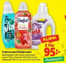 Stora Coop Tvättmedel/Sköljmedel, Medlemspris erbjuda