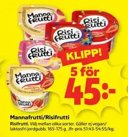 Stora Coop Mannafrutti/Risifrutti erbjuda