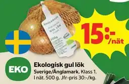 Stora Coop Ekologisk gul lök erbjuda